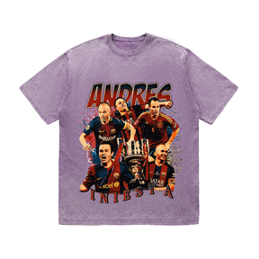 RDMCLOTHINGART tapestry hoodie ANDRES INIESTA HEAVY WEIGHT COTTON TEE-9145