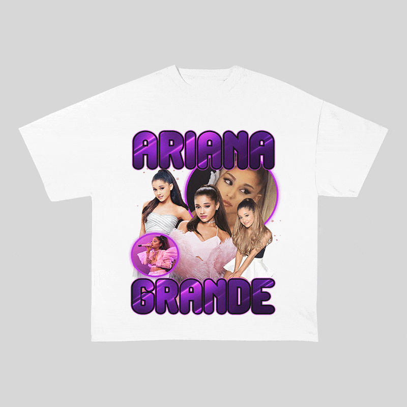 RDMCLOTHINGART tapestry hoodie ARIANA GRANDE HEAVY WEIGHT COTTON TEE-9116
