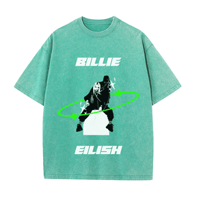 RDMCLOTHINGART tapestry hoodie BILLIE EILISH HEAVY WEIGHT COTTON TEE-8873