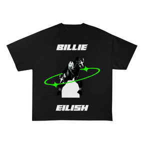 RDMCLOTHINGART tapestry hoodie BILLIE EILISH HEAVY WEIGHT COTTON TEE-8873