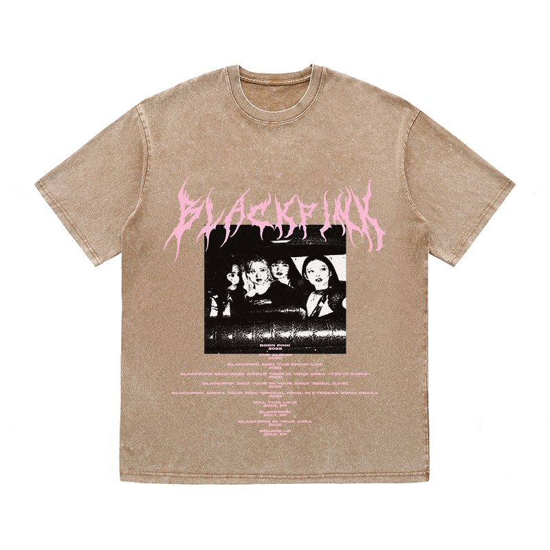 RDMCLOTHINGART tapestry hoodie BLACKPINK HEAVY WEIGHT COTTON TEE-8898