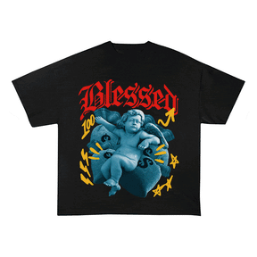 RDMCLOTHINGART tapestry hoodie BLESSED HEAVY WEIGHT COTTON TEE-9033