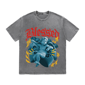 RDMCLOTHINGART tapestry hoodie BLESSED HEAVY WEIGHT COTTON TEE-9033