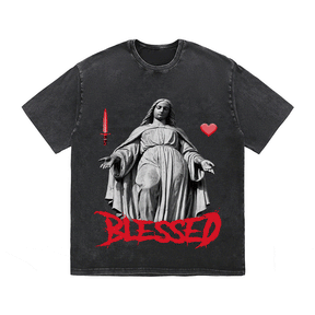RDMCLOTHINGART tapestry hoodie BLESSED HEAVY WEIGHT COTTON TEE-9034