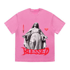 RDMCLOTHINGART tapestry hoodie BLESSED HEAVY WEIGHT COTTON TEE-9034