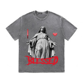 RDMCLOTHINGART tapestry hoodie BLESSED HEAVY WEIGHT COTTON TEE-9034