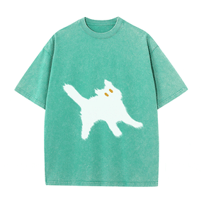 RDMCLOTHINGART tapestry hoodie CAT HEAVY WEIGHT COTTON TEE-9304