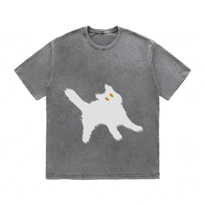 RDMCLOTHINGART tapestry hoodie CAT HEAVY WEIGHT COTTON TEE-9304