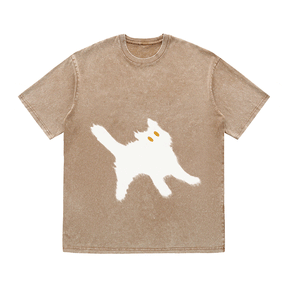 RDMCLOTHINGART tapestry hoodie CAT HEAVY WEIGHT COTTON TEE-9304