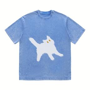 RDMCLOTHINGART tapestry hoodie CAT HEAVY WEIGHT COTTON TEE-9304