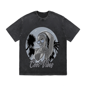 RDMCLOTHINGART tapestry hoodie COOL VIBES HEAVY WEIGHT COTTON TEE-9035