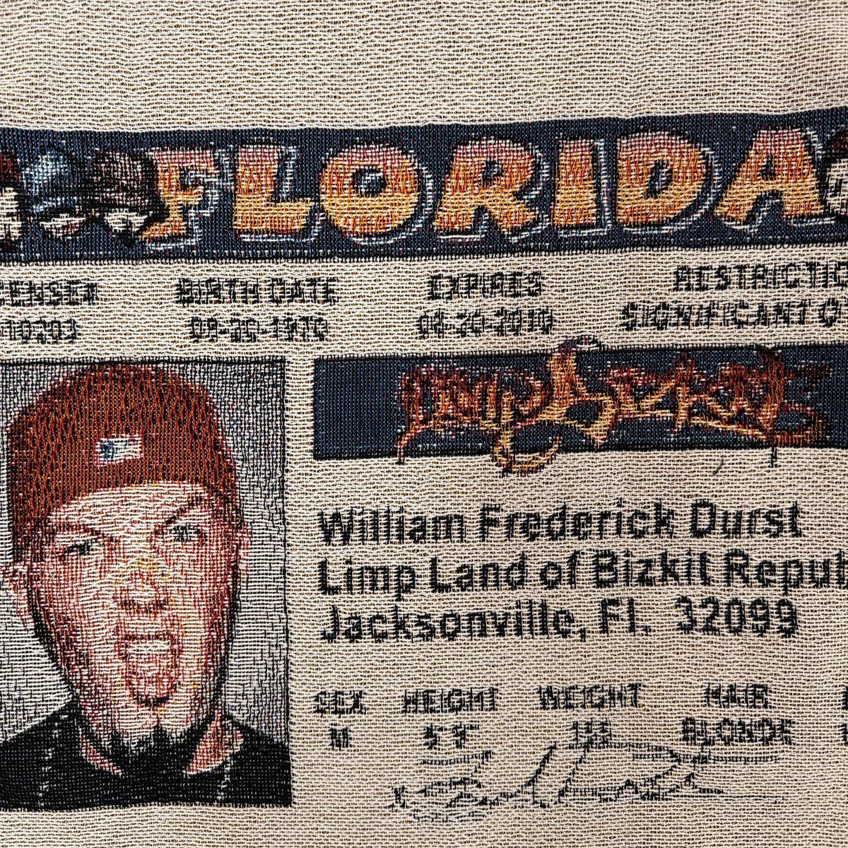 RDMCLOTHINGART tapestry hoodie FRED DURST TAPESTRY TEE