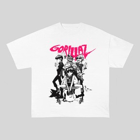 RDMCLOTHINGART tapestry hoodie GORILLAZ HEAVY WEIGHT COTTON TEE-8932