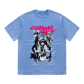 RDMCLOTHINGART tapestry hoodie GORILLAZ HEAVY WEIGHT COTTON TEE-8932