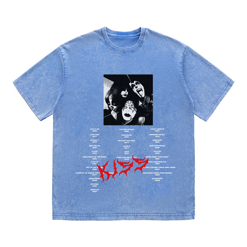 RDMCLOTHINGART tapestry hoodie KISS HEAVY WEIGHT COTTON TEE-8883
