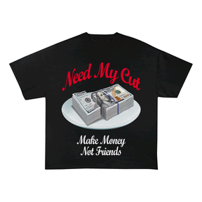 RDMCLOTHINGART tapestry hoodie NEED MY CUT HEAVY WEIGHT COTTON TEE-9051