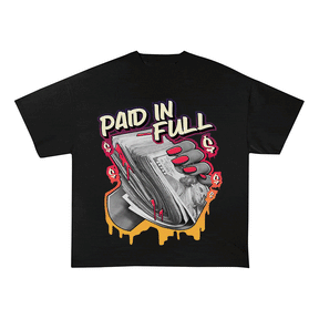 RDMCLOTHINGART tapestry hoodie PAID IN FULL HEAVY WEIGHT COTTON TEE-9052