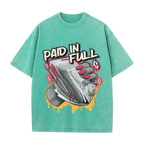 RDMCLOTHINGART tapestry hoodie PAID IN FULL HEAVY WEIGHT COTTON TEE-9052
