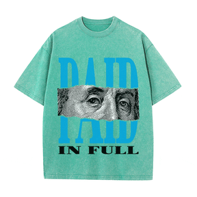 RDMCLOTHINGART tapestry hoodie PAID IN FULL HEAVY WEIGHT COTTON TEE-9053