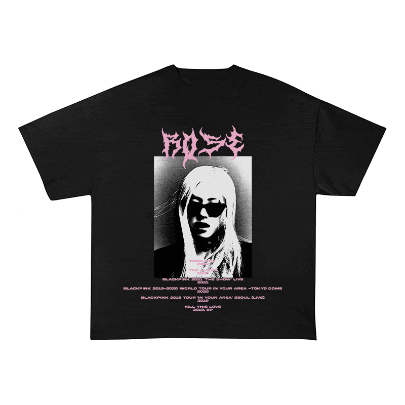 RDMCLOTHINGART tapestry hoodie ROSE HEAVY WEIGHT COTTON TEE-8918