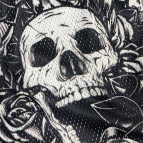 SKULL MESH SHORTS-8691 - RDMCLOTHINGART