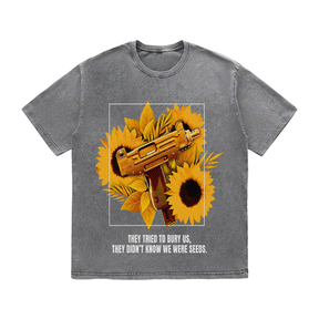 RDMCLOTHINGART tapestry hoodie SUNFLOWER UZI HEAVY WEIGHT COTTON TEE-9056