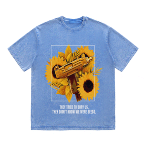 RDMCLOTHINGART tapestry hoodie SUNFLOWER UZI HEAVY WEIGHT COTTON TEE-9056